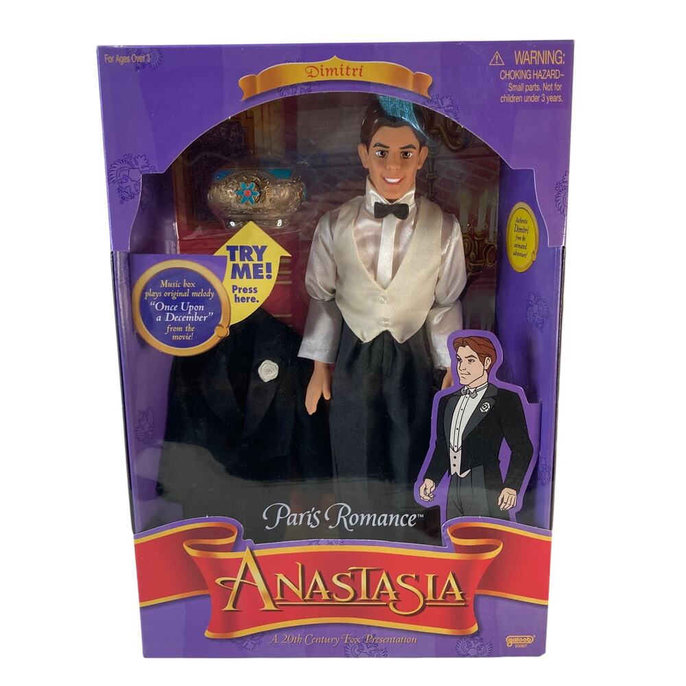 Vintage 90s Galoob 12" Anastasia Paris Romance Dimitri Doll #23007 (1997) NRFB